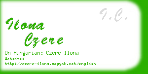 ilona czere business card